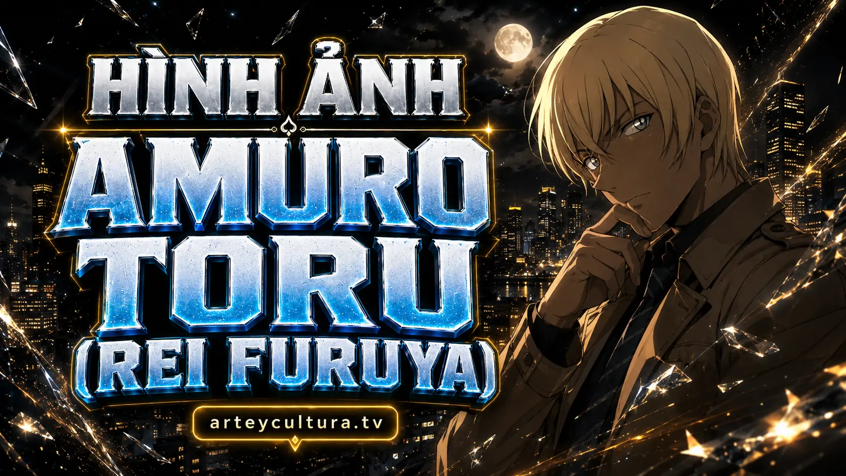 99 Hình Ảnh Amuro Toru (Rei Furuya) với ngoại hình sắc sảo, ánh mắt kiên định và nụ cười bí ẩn