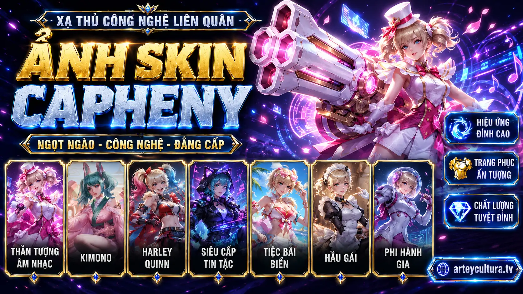50 Hình Ảnh Capheny Skin chất lượng cao khoe trang phục giới hạn, màu sắc nổi bật và thần thái năng động