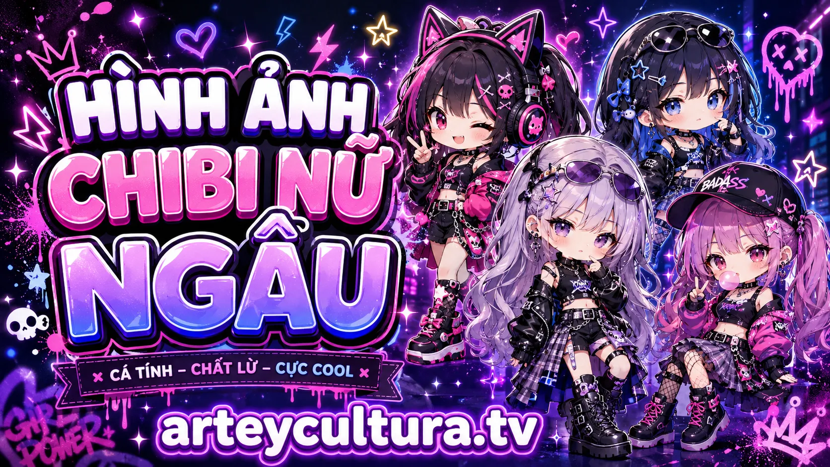 85 Hình Ảnh Chibi Nữ Ngầu cực chất mang màu sắc hiện đại lạnh lùng và đầy bản sắc