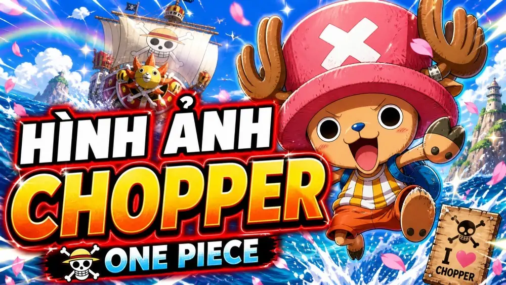 67 Hình Ảnh Chopper dễ thương với mũ hồng, mũi xanh và nụ cười siêu chữa lành