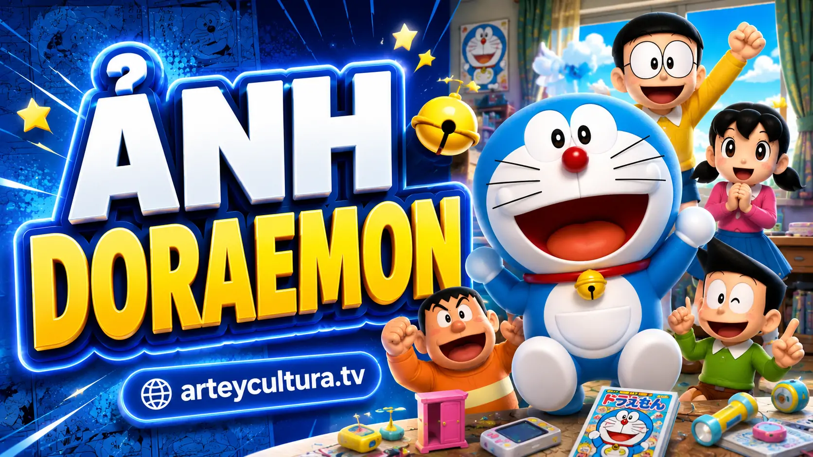 120 Hình Ảnh Doraemon Cute dễ thương với chú mèo máy xanh lam, túi thần kỳ và nụ cười tuổi thơ