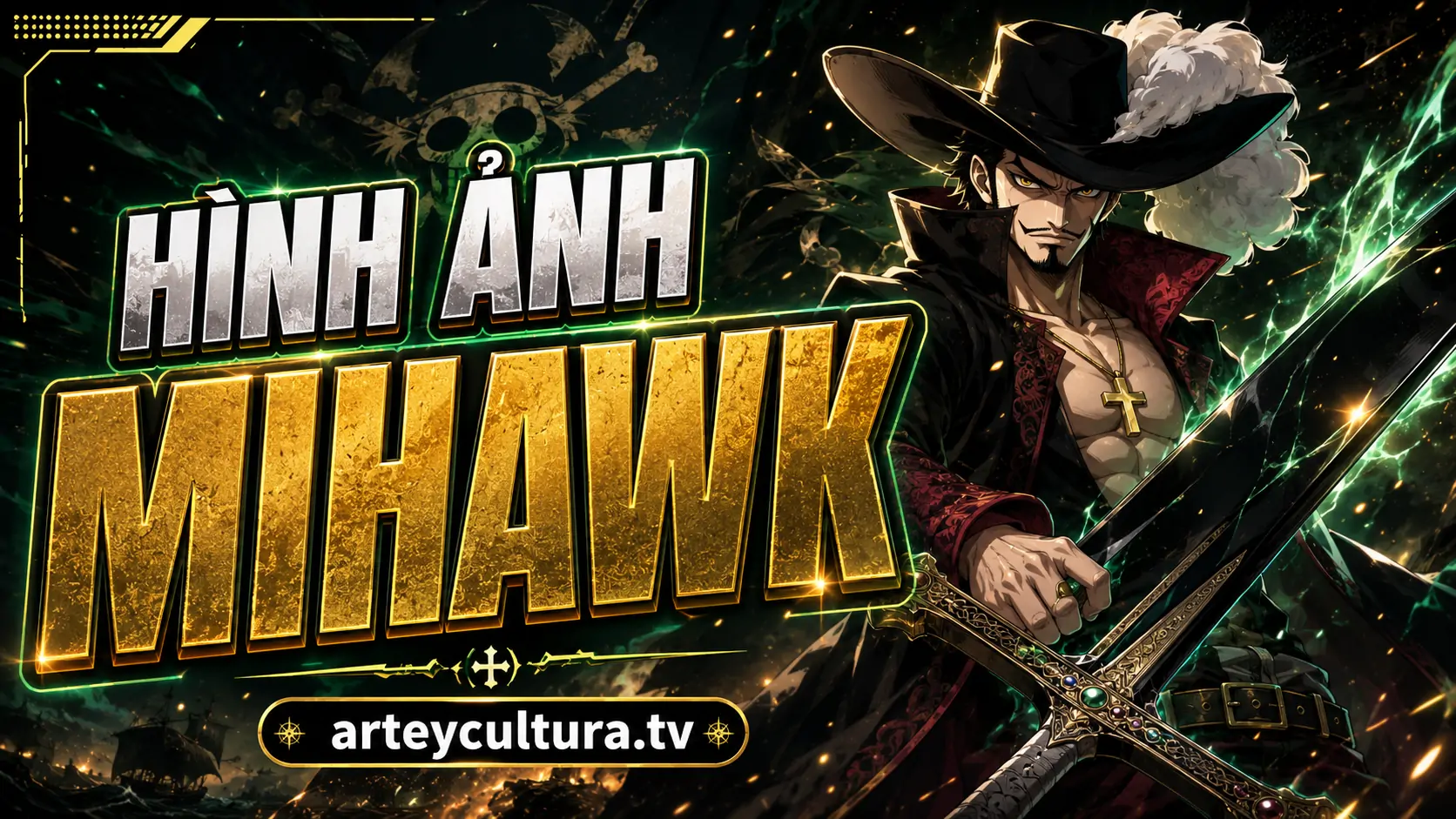 BST 52 Hình Ảnh Dracule Mihawk cực sắc cho fan mê phong thái quý tộc và kiếm thuật đỉnh cao