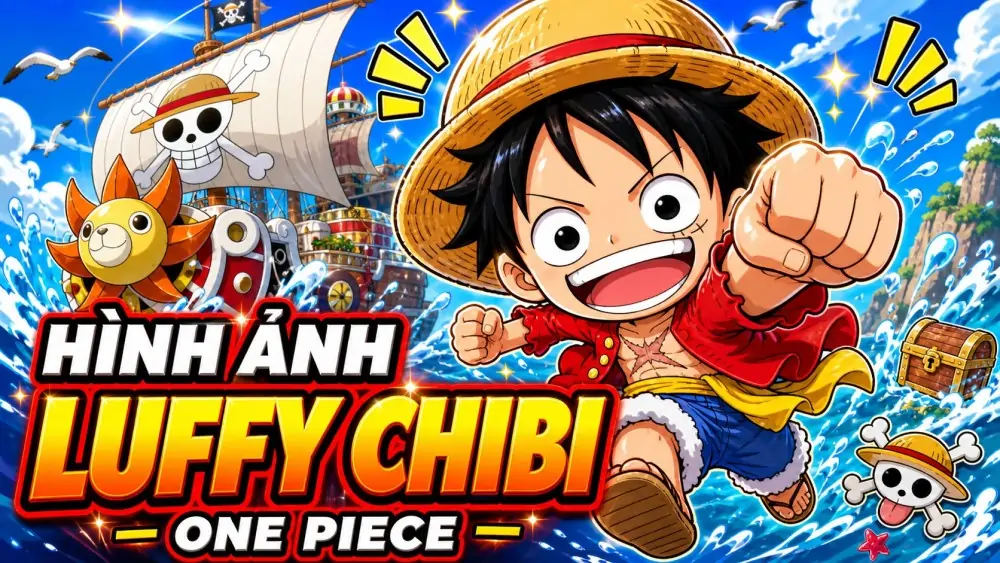 65 Hình Ảnh Luffy Chibi ngộ nghĩnh với đôi mắt long lanh và tinh thần tự do phiêu lưu rực rỡ