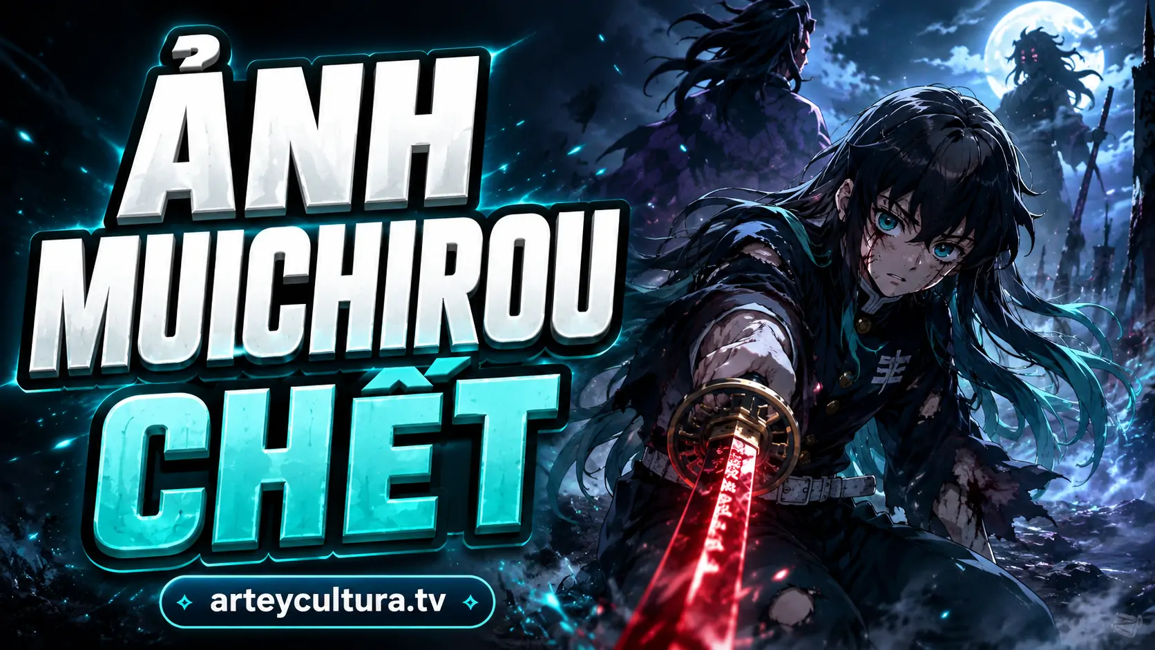 28 Ảnh Muichirou Chết (Chương 175 Kimetsu no Yaiba) trong trận Kokushibo với lưỡi gươm đỏ rực