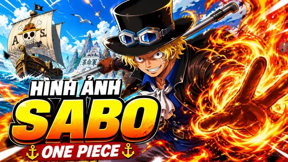55 Hình Ảnh Sabo Viêm Đế ngầu mạnh mẽ trong tạo hình Quân Cách mạng và ý chí Ace bùng cháy
