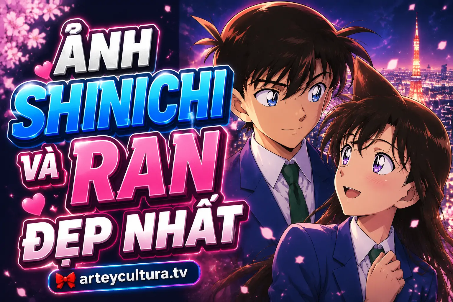 115 Hình Ảnh Shinichi Và Ran Đẹp Nhất trong khung cảnh hoàng hôn ánh sáng và màu sắc hài hòa