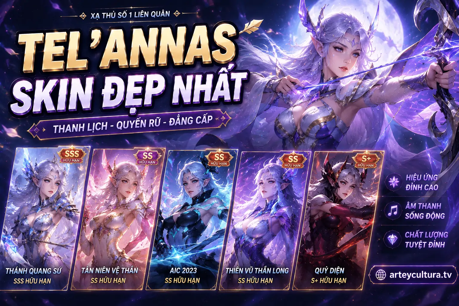 78 Hình Ảnh Tel Annas Skin đẹp từ Dạ Hội tới Tân Niên/Thứ Nguyên Vệ Thần với tạo hình xạ thủ đầy quyền lực