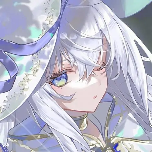 Avt Zalo cô gái anime tóc trắng xanh nhìn nghiêng dưới ánh sáng dịu, mắt xanh nổi bật hợp nữ thích ảnh avatar đẹp tinh khôi
