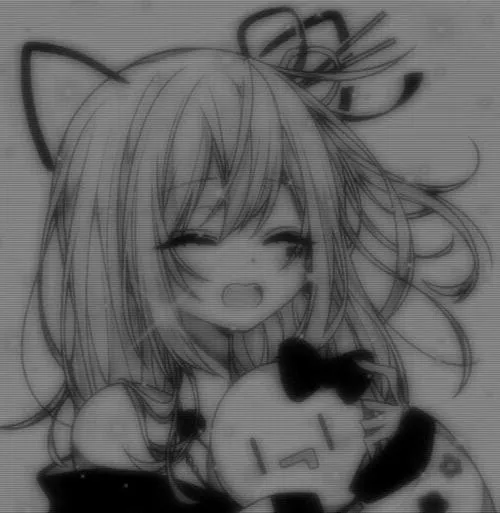 Nữ nhân vật của bức ảnh hồ sơ anime tối giản có đôi cánh thiên thần gãy đôi đang quỳ dưới đất với nét mặt ngoan cường.