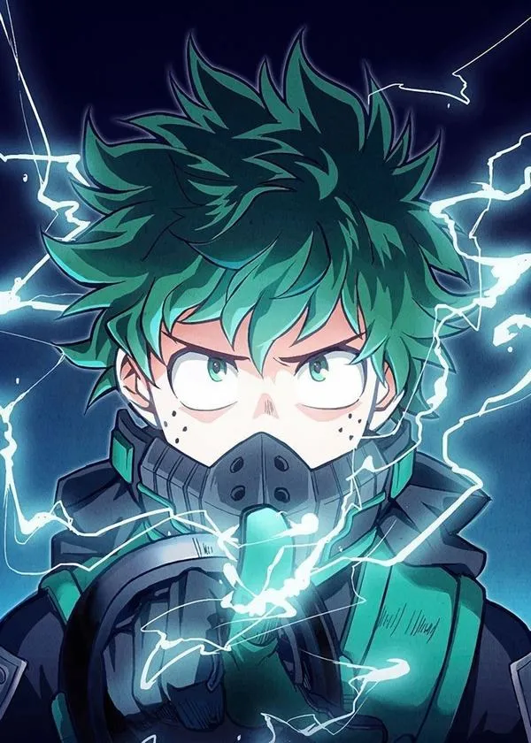 Bakugo nghiến răng tung vụ nổ cam, mảnh sáng văng quanh găng tay khiến trang phục chiến đấu trông dữ dội