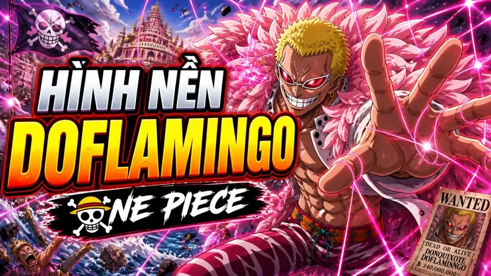 71 Hình Nền Doflamingo Ngầu rực rỡ với áo lông hồng và thần thái phản diện đầy quyền lực