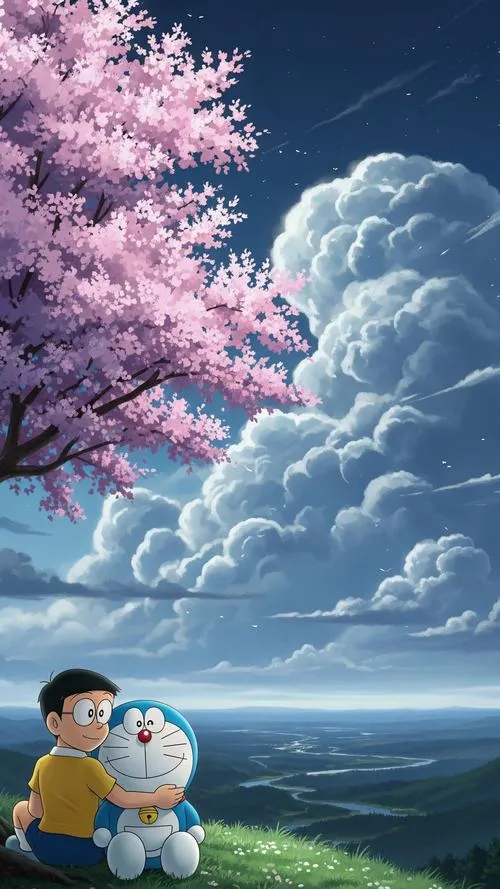 hinh nen doraemon cach dieu de thuong cho may tinh 12