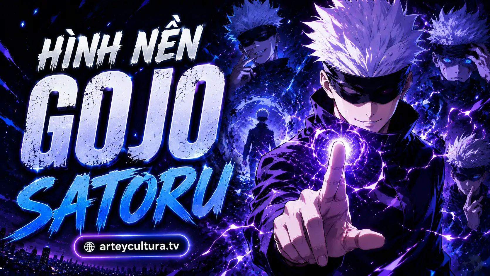 125 Hình Nền Gojo Satoru 4K Ngầu khi chú thuật sư mạnh nhất nổi bật cùng băng bịt mắt đen bí ẩn
