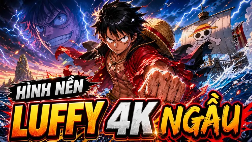 125 Hình Nền Luffy 4K đẹp ngầu với mũ rơm Haki bá vương và nụ cười đầy tự do và nổi loạn