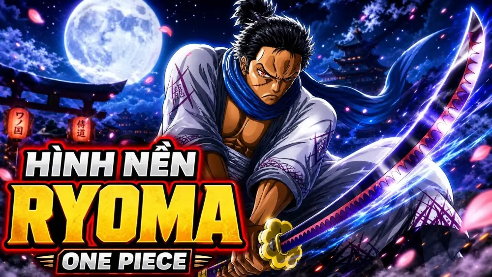 35 Hình Nền Ryoma One Piece ngầu với khí chất Kiếm Thần Wano đầy bí ẩn cùng thanh Thu Quốc