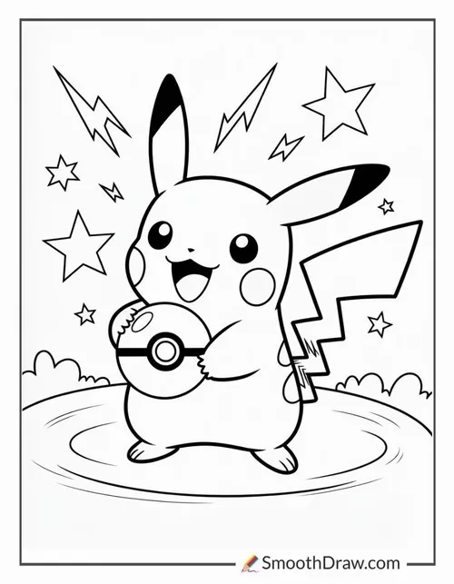 huong dan to mau pikachu va satoshi dep nhat 14