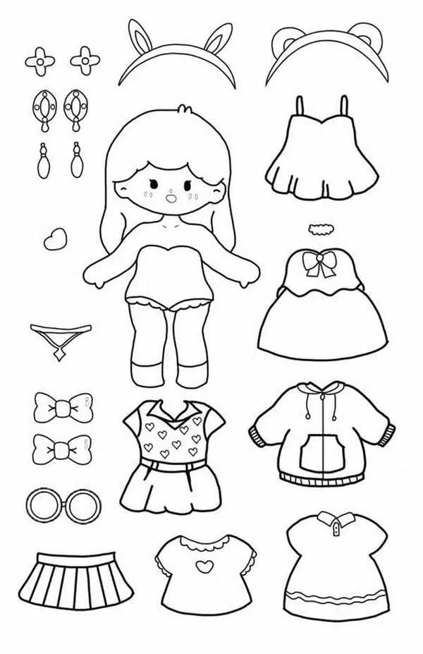 Chibi búp bê giấy diện đồ thám tử cầm chiếc kính lúp phóng to tìm kiếm dấu vết dấu chân mèo ngộ nghĩnh hứa hẹn giờ chơi rất thú vị.
