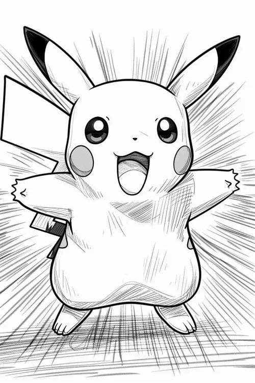 mau tranh to mau pikachu ngu ngon cuc ky cute 1