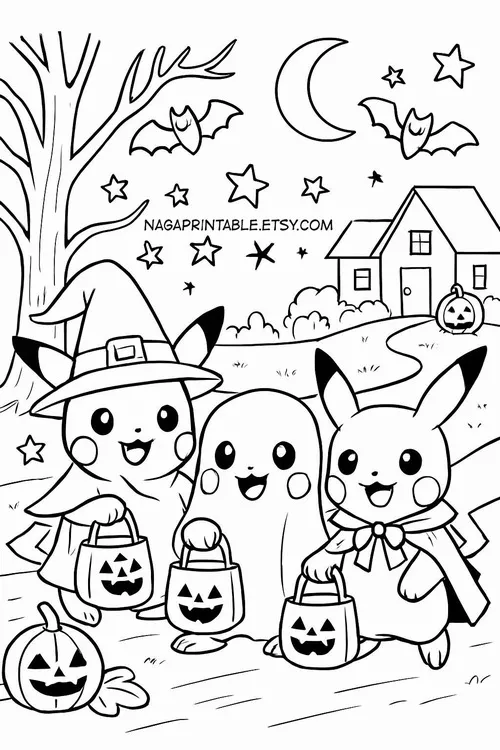 mau tranh to mau pikachu ngu ngon cuc ky cute 11