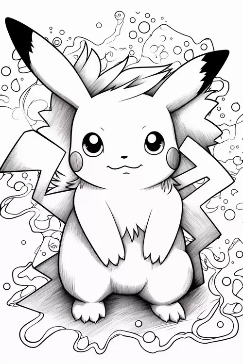 mau tranh to mau pikachu ngu ngon cuc ky cute 12