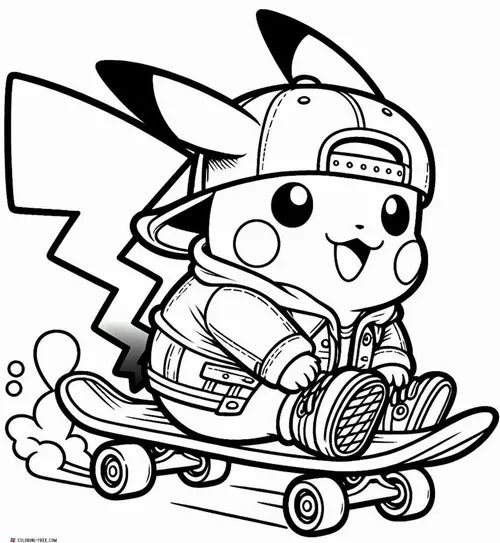mau tranh to mau pikachu ngu ngon cuc ky cute 3