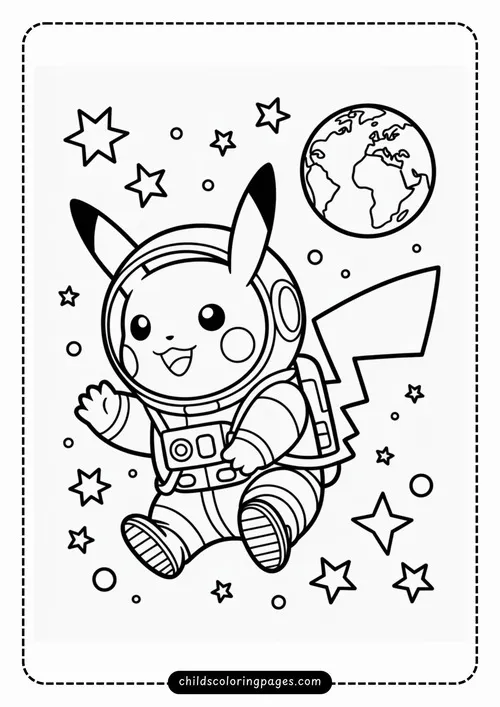 mau tranh to mau pikachu ngu ngon cuc ky cute 4
