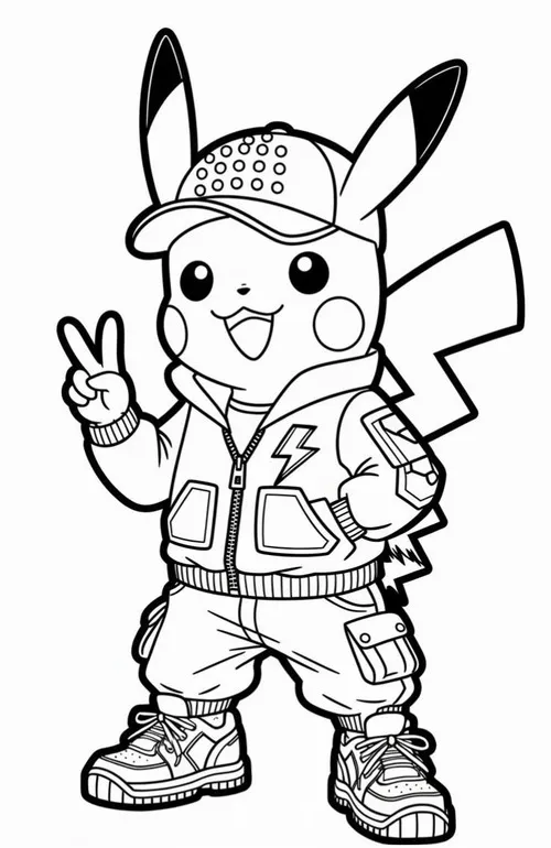 mau tranh to mau pikachu ngu ngon cuc ky cute 5