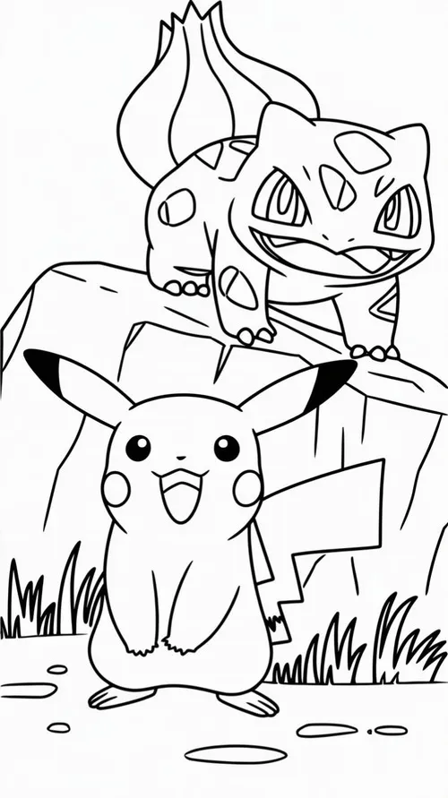 mau tranh to mau pikachu ngu ngon cuc ky cute 7