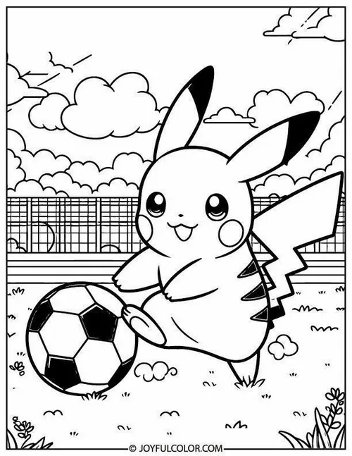 mau tranh to mau pikachu ngu ngon cuc ky cute 8