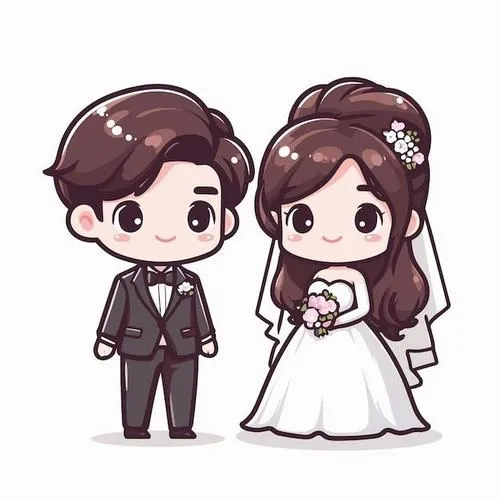 tranh ve co dau chu re chibi lam thiep moi 11
