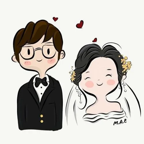 tranh ve co dau chu re chibi lam thiep moi 14