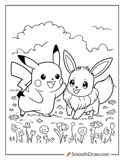 tranh ve phac thao pikachu va nhung nguoi ban 3