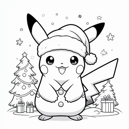 tuyen tap tranh to mau pikachu chibi ngo nghinh 11