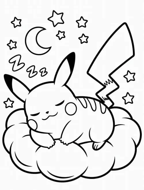 tuyen tap tranh to mau pikachu chibi ngo nghinh 12