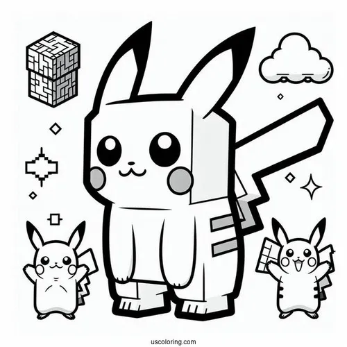 tuyen tap tranh to mau pikachu chibi ngo nghinh 13