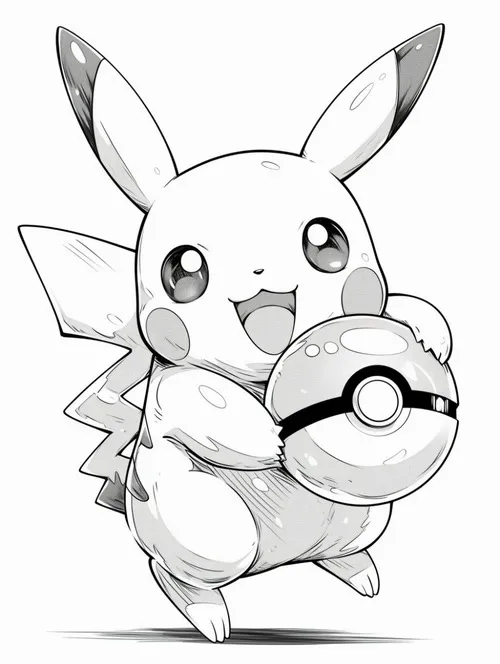 tuyen tap tranh to mau pikachu chibi ngo nghinh 14