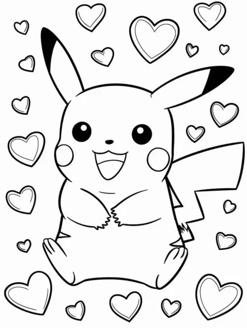 tuyen tap tranh to mau pikachu chibi ngo nghinh 17