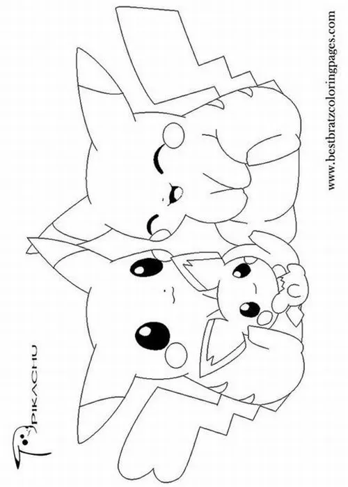 tuyen tap tranh to mau pikachu chibi ngo nghinh 2