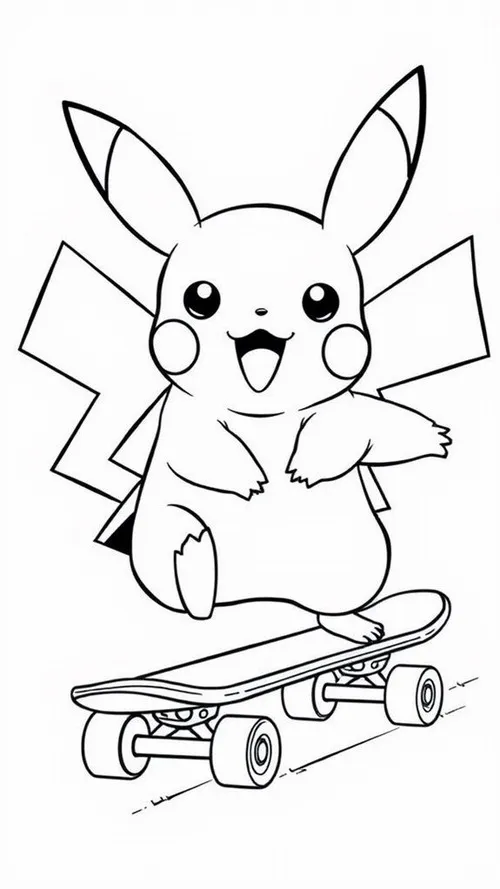 tuyen tap tranh to mau pikachu chibi ngo nghinh 21