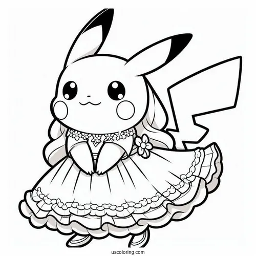 tuyen tap tranh to mau pikachu chibi ngo nghinh 23
