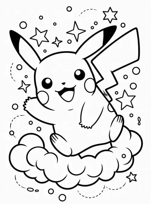 tuyen tap tranh to mau pikachu chibi ngo nghinh 25