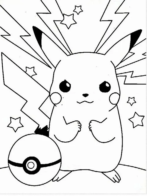 tuyen tap tranh to mau pikachu chibi ngo nghinh 27