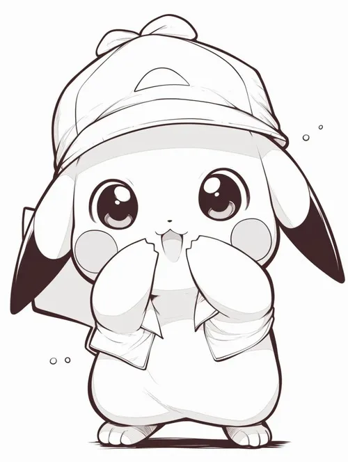 tuyen tap tranh to mau pikachu chibi ngo nghinh 3
