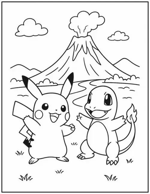 tuyen tap tranh to mau pikachu chibi ngo nghinh 4
