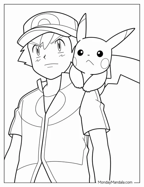 tuyen tap tranh to mau pikachu chibi ngo nghinh 6