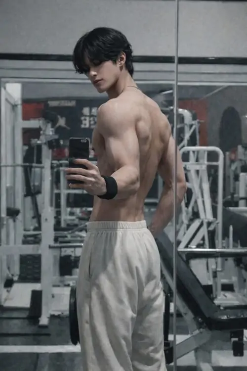 Anh nam gymer dep trong phong tap hien dai noi bat boi bap tay ran chac va phong cach truong thanh 3