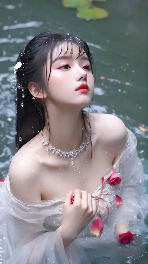 Váy ánh kim ôm dáng giúp ảnh người đẹp quốc tế thêm nổi bật, cô gái đứng trước phông tiệc với tóc búi và trang sức nhỏ