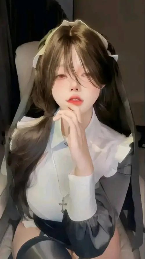 Hinh gai xinh phong cach maid mang ve dep Kawaii trang phuc chin chu va bieu cam dang yeu 12