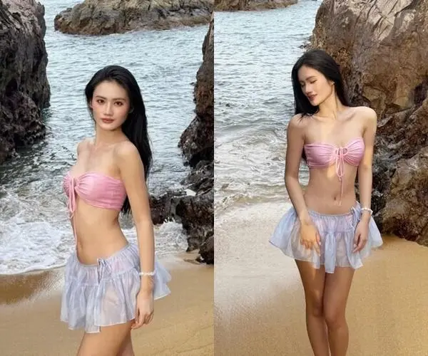 Tong hop anh Hoa hau Y Nhi mac bikini ro net thanh lich 8