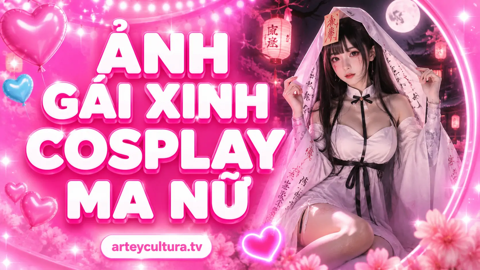 65 Ảnh Gái Xinh Cosplay Ma Nữ Áo Trắng Vú Bự lấy cảm hứng Nhiếp Tiểu Thiện với nét đẹp thanh tú u buồn